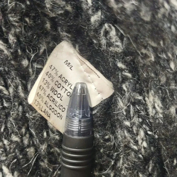 Vintage Hendi Ruffle Sweater Cardigan Faux Fur Trench Wool Belt - Picture 12 of 16